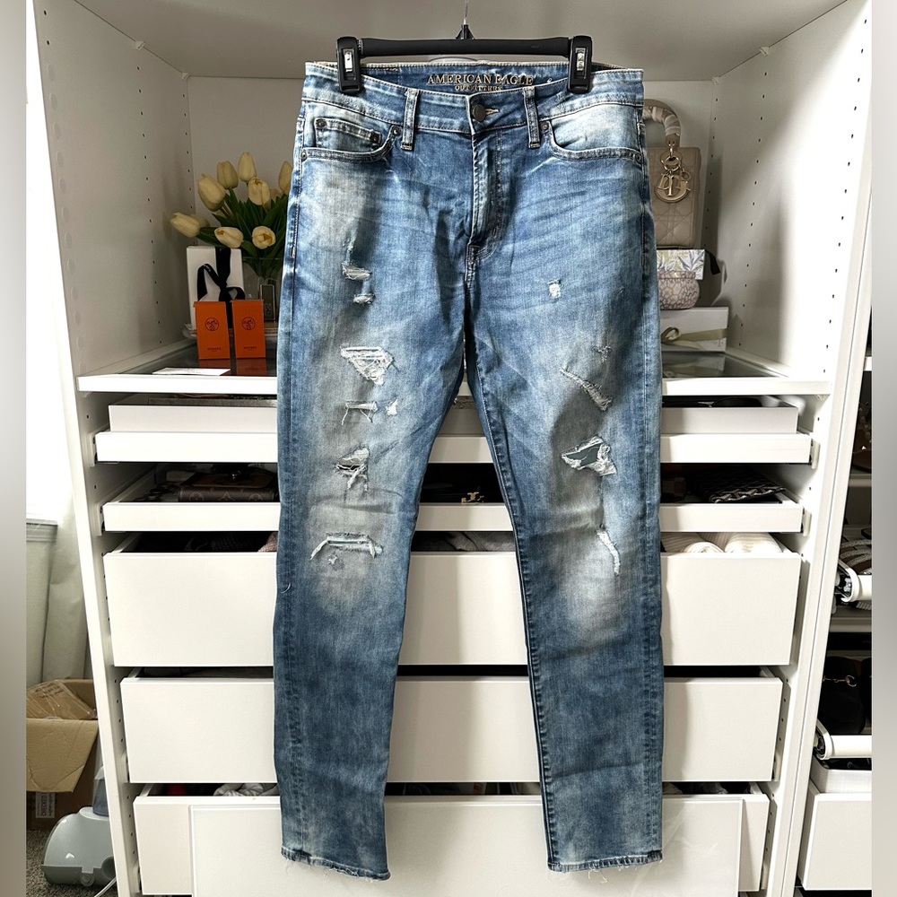 American Eagle Men’s Distressed Jeans - Extreme Flex Airflex Denim